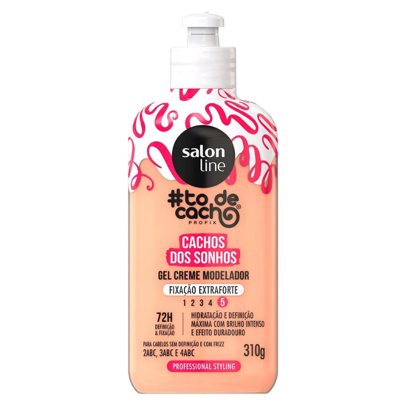 GEL CREME MODELADOR SALON LINE #TODECACHO CACHOS DO SONHOS FIXAÇÃO EXTRA FORTE 310G