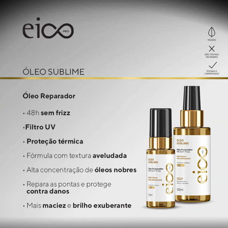 ÓLEO CAPILAR EICO PRO REPARADOR SUBLIME 100ML
