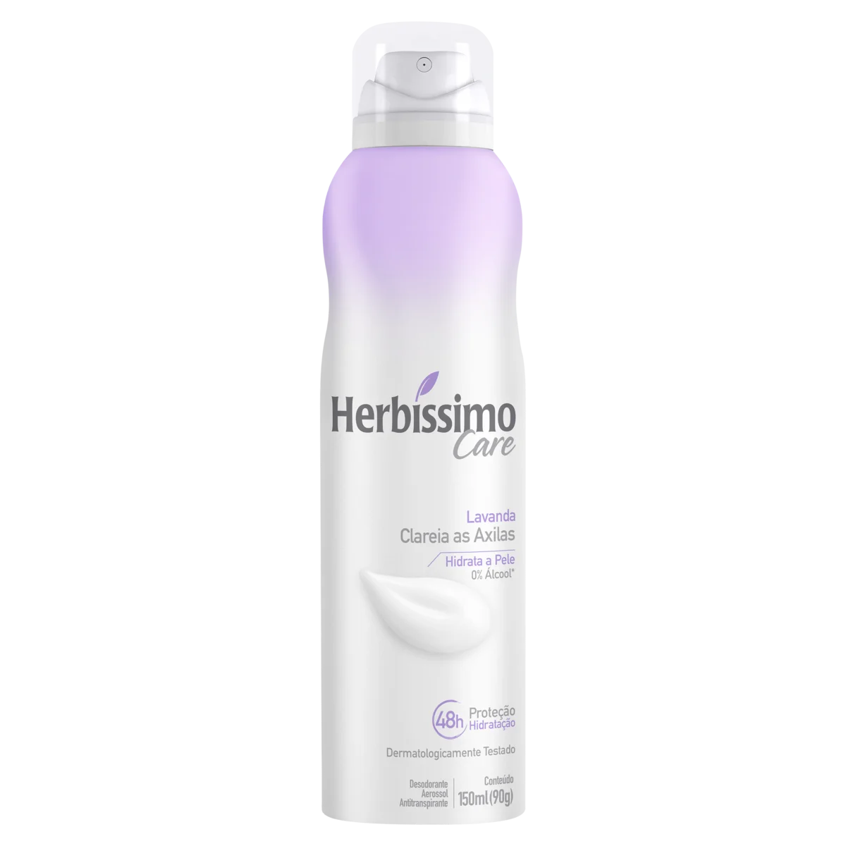 DESODORANTE HERBÍSSIMO AEROSOL LAVANDA CLAREIA AS AXILAS 48H 150ML