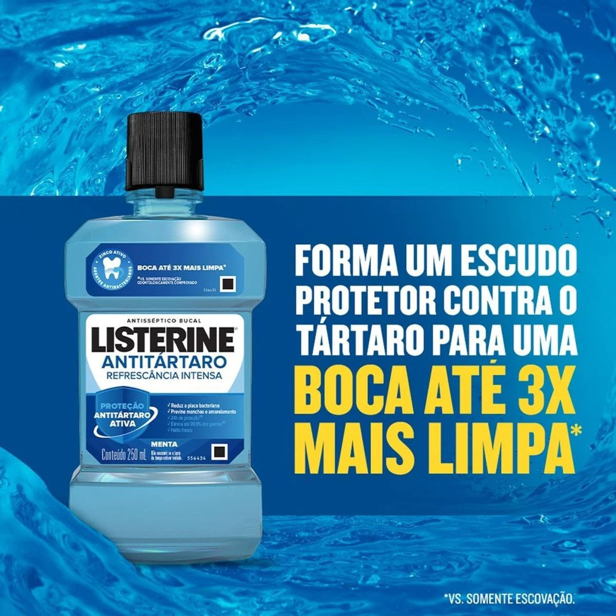 ENXAGUANTE BUCAL LISTERINE ANTITARTÁRO MENTA 500ML