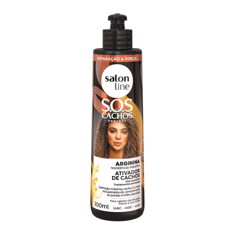 ATIVADOR DE CACHOS SALON LINE S.O.S CACHOS ARGININA 300ML
