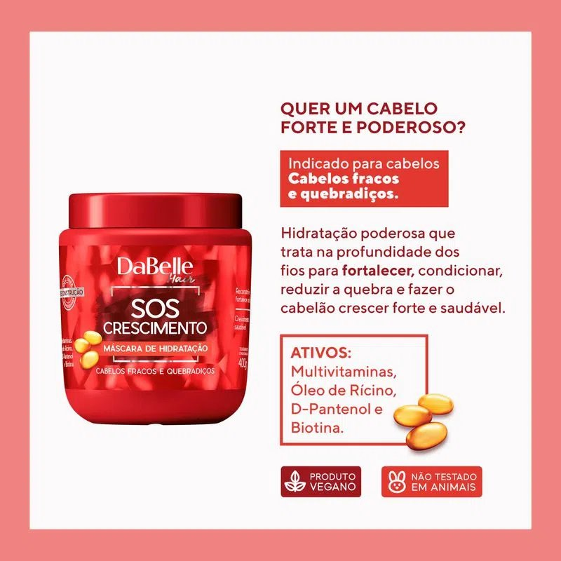 MÁSCARA CAPILAR DABELLE SOS CRESCIMENTO 400G