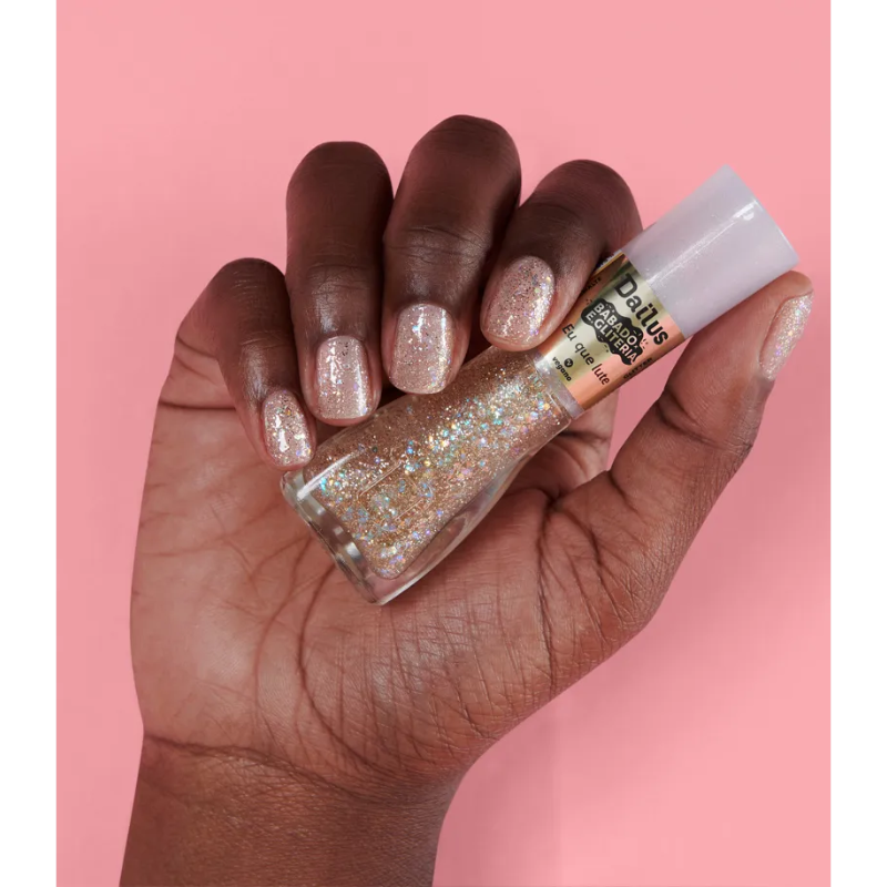 ESMALTE DAILUS GLITTER BABADO E GLITERIA EU QUE LUTE 8ML