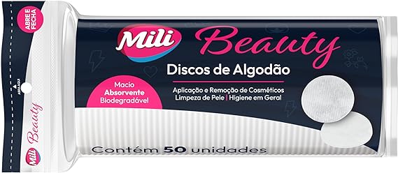 ALGODÃO MILI BEAUTY DISCO 50 UNIDADES