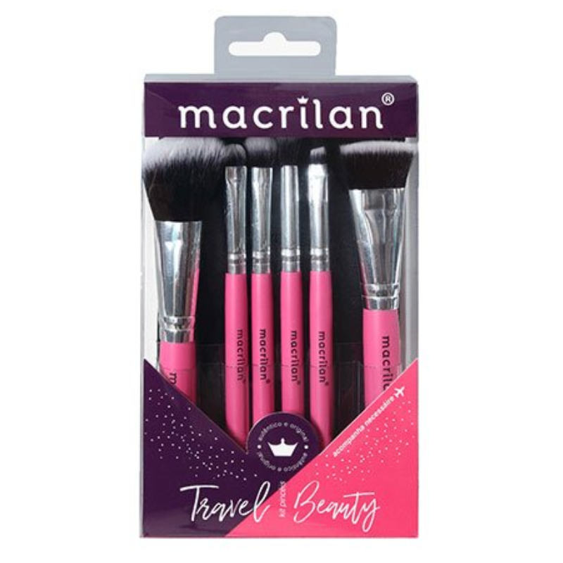 KIT PINCÉIS MACRILAN 6 PINCÉIS E NÉCESSAIRE KP10-2