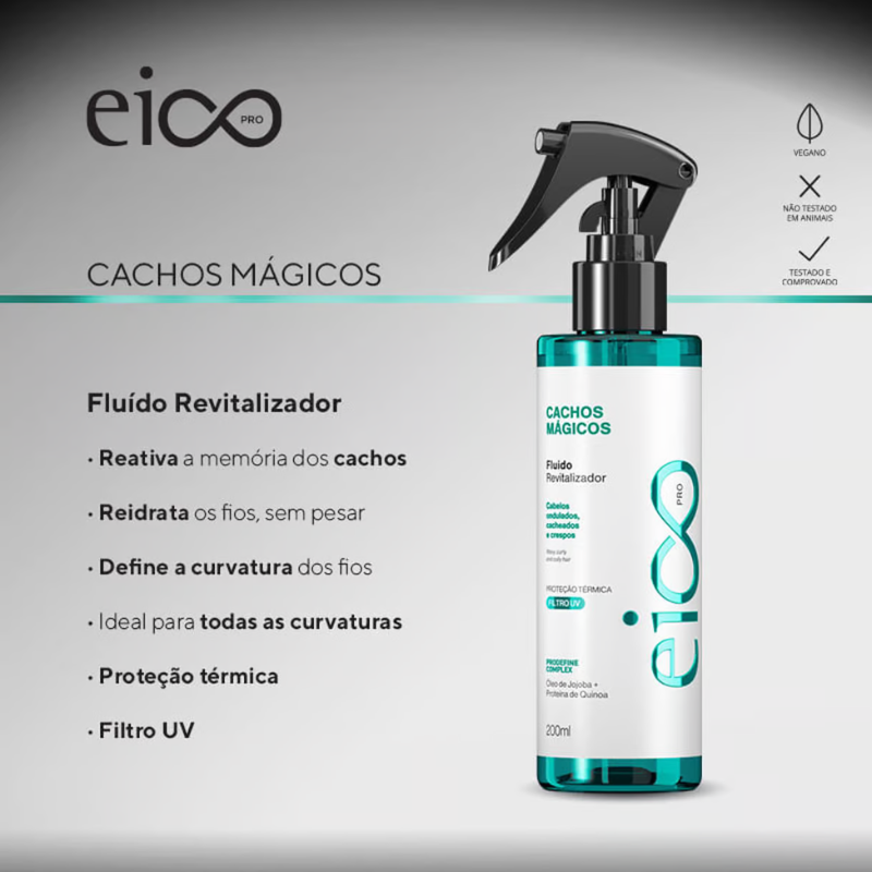 FLUIDO CAPILAR EICO PRO REVITALIZADOR CACHOS MÁGICOS 200ML
