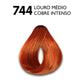 KIT TONALIZANTE CAPILAR HASKELL EXCLLUSIV 744 LOURO MÉDIO COBRE INTENSO