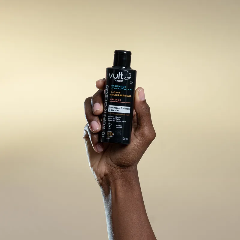FINALIZADOR CAPILAR VULT CABELOS ONDULADOS CACHEADOS E CRESPOS 10 SUPER ÓLEOS 90ML