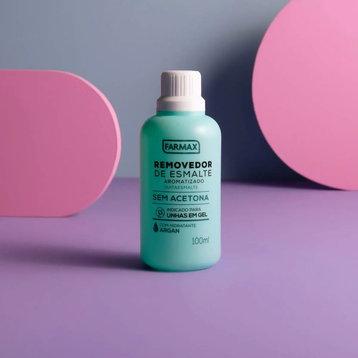 REMOVEDOR DE ESMALTE FARMAX SEM ACETONA ARGAN 100ML