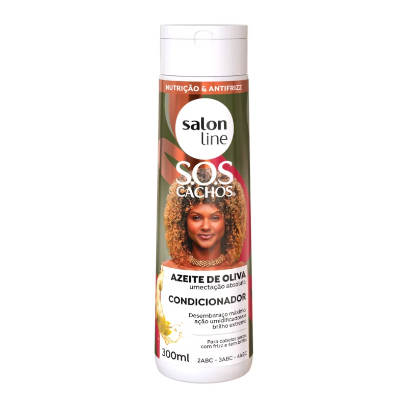 CONDICIONADOR SALON LINE S.O.S CACHOS AZEITE DE OLIVA 300ML