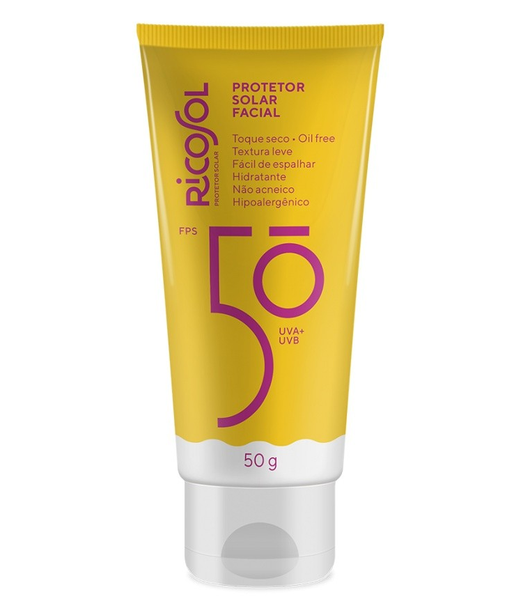 PROTETOR SOLAR FACIAL RICOSOL FPS 50 UVA+UVB 50G