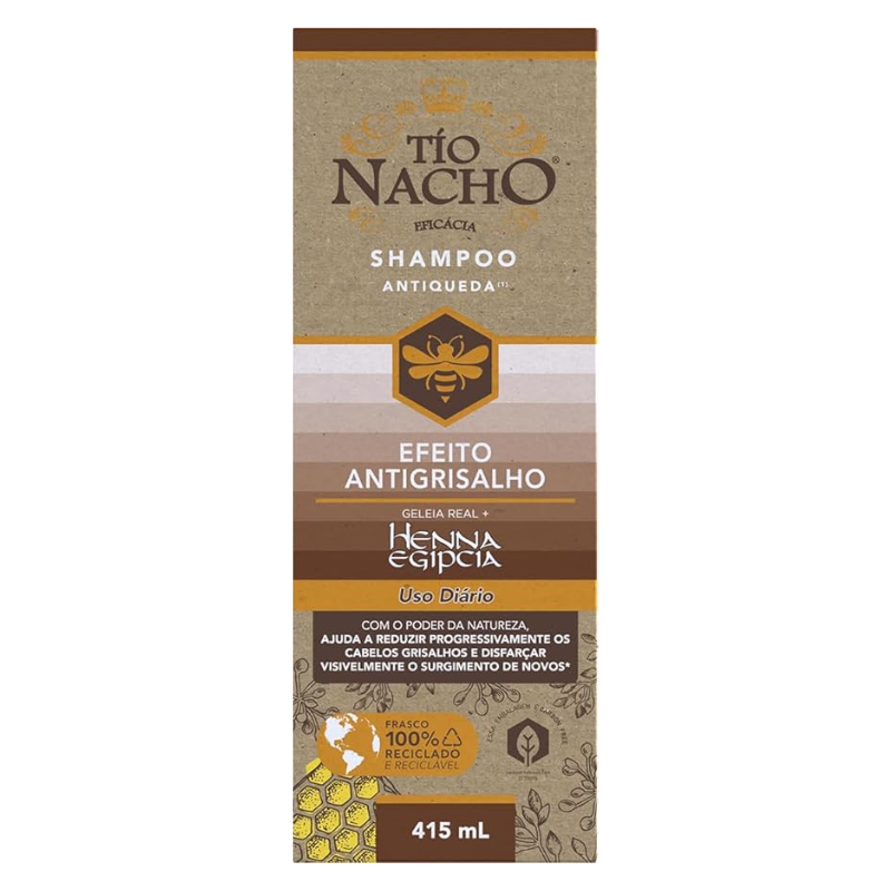 SHAMPOO TÍO NACHO ANTIQUEDA EFEITO ANTIGRISALHO 415ML