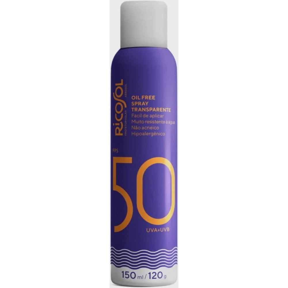 PROTETOR SOLAR RICOSOL SPRAY OIL FREE FPS 50 UVA+UVB 150ML