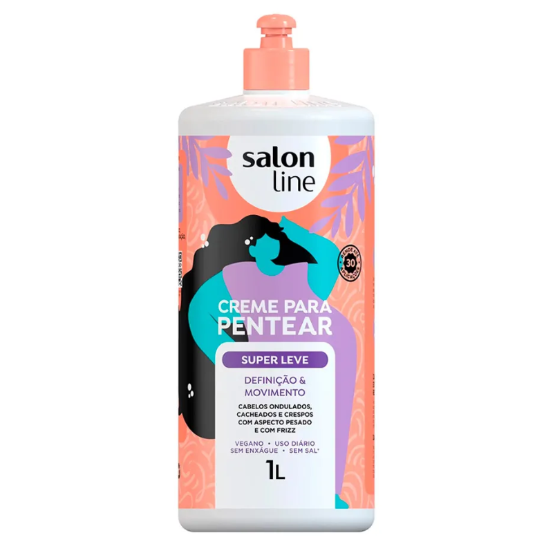 CREME PARA PENTEAR CACHOS SUPER LEVE SALON LINE 1L