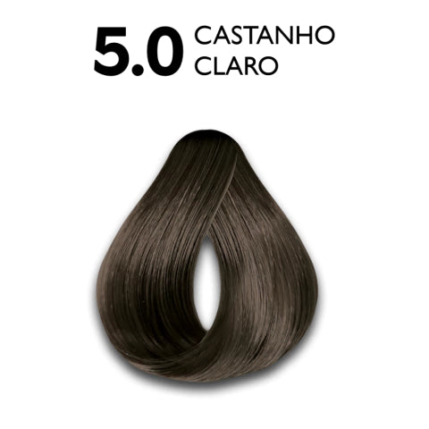 KIT TINTA CAPILAR HASKELL EXCLLUSIV COLOR PRATIC 5.0 CASTANHO CLARO