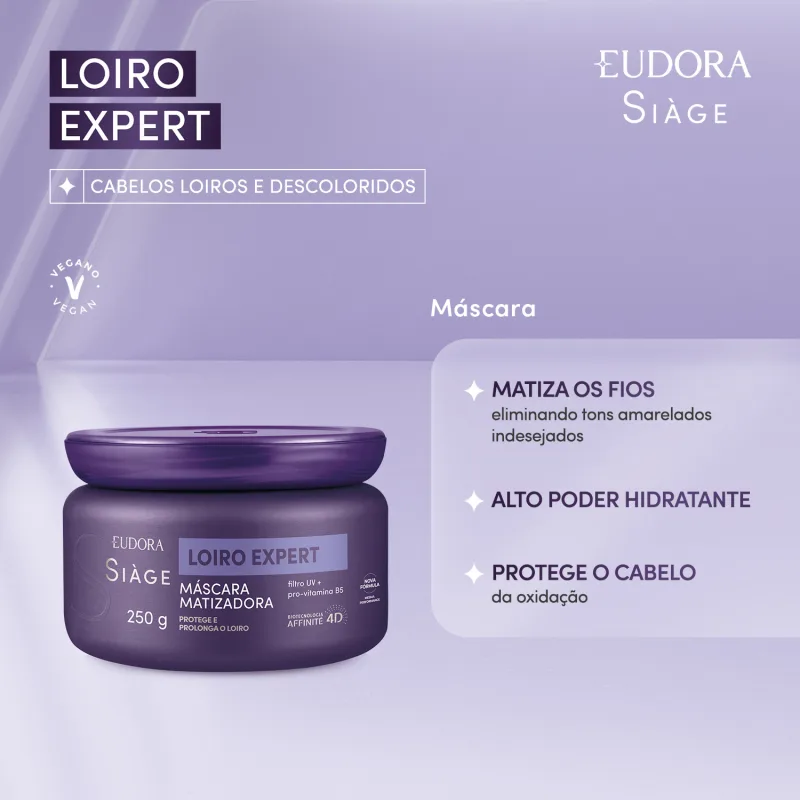 MÁSCARA CAPILAR MATIZADORA SIÀGE LOIRO EXPERT 250G