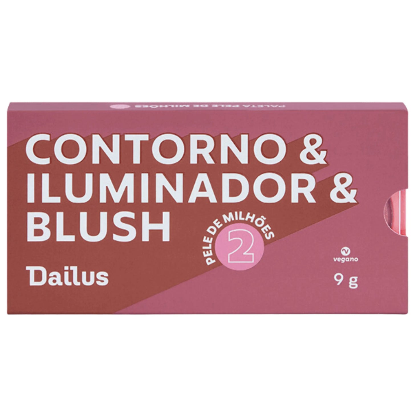 PALETA DAILUS CONTORNO&ILUMINADOR&BLUSH 2 PELE DE MILHÕES 9G