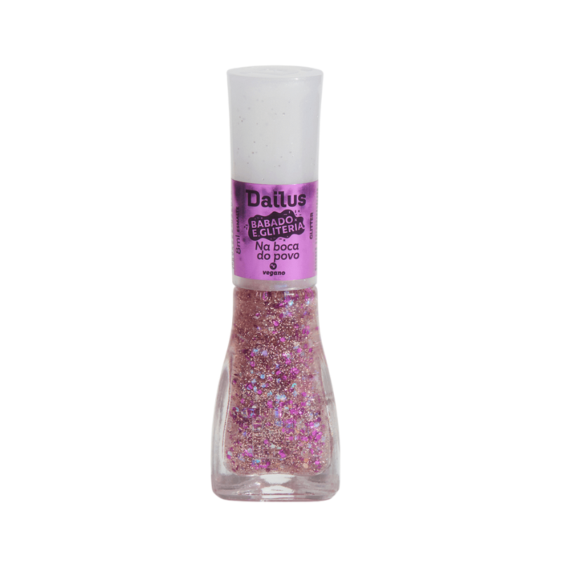 ESMALTE DAILUS GLITTER BABADO E GLITERIA NA BOCA DO POVO 8ML