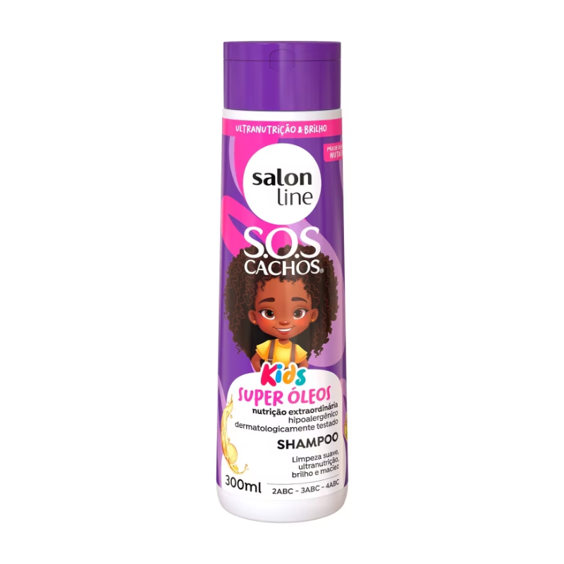 SHAMPOO SALON LINE KIDS S.O.S CACHOS NUTRIÇÃO EM AÇÃO 300ML