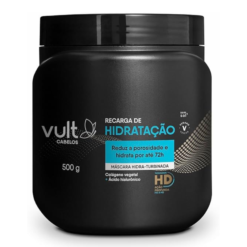 MÁSCARA CAPILAR VULT HIDRA-TURBINADA RECARGA DE HIDRATAÇÃO 500G