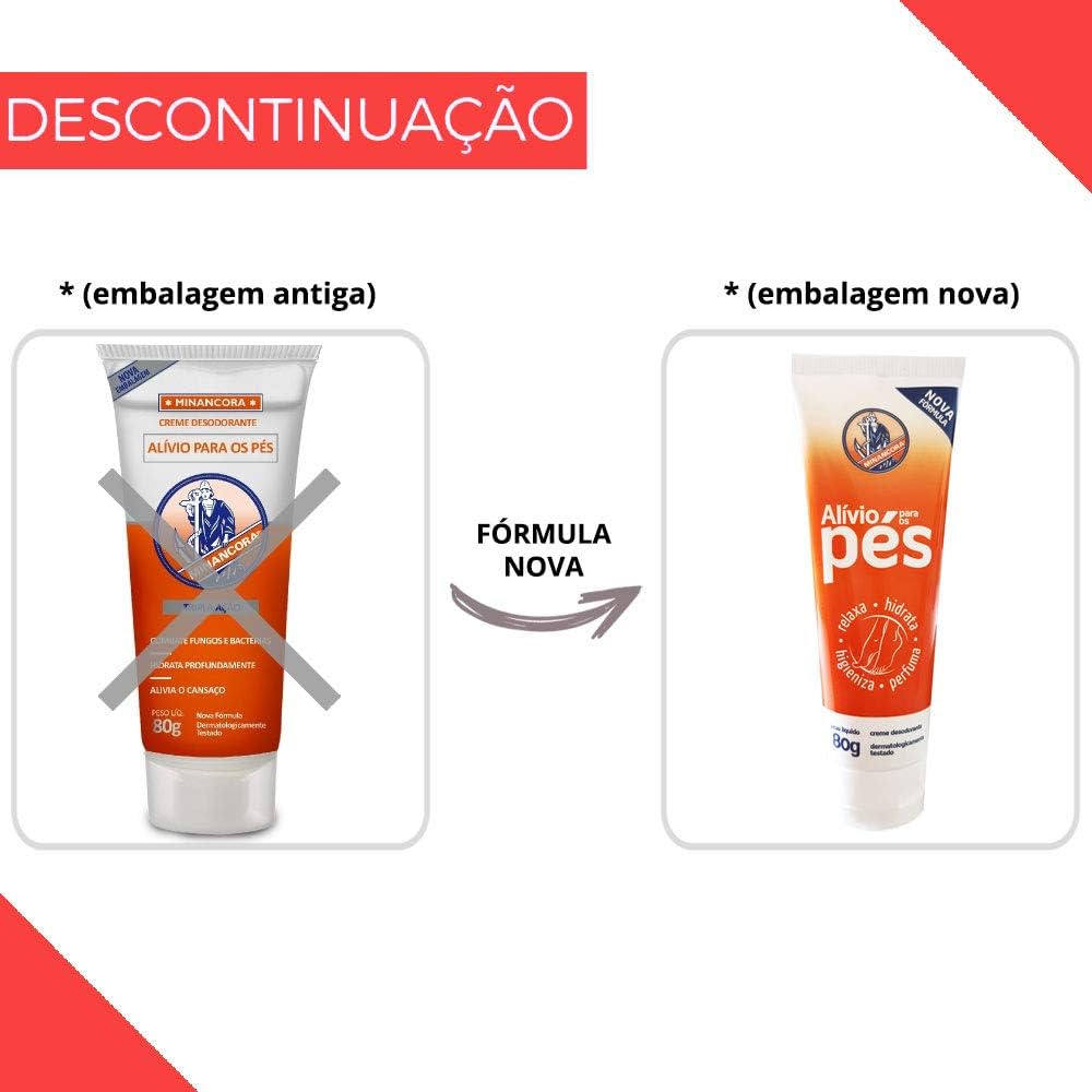 CREME DESODORANTE MINANCORA ALÍVIO PRA OS PÉS 80G