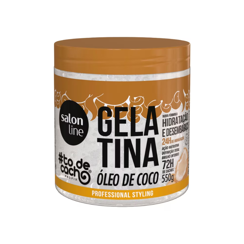 GELATINA CAPILAR SALON LINE #TODECACHO ÓLEO DE COCO 550G