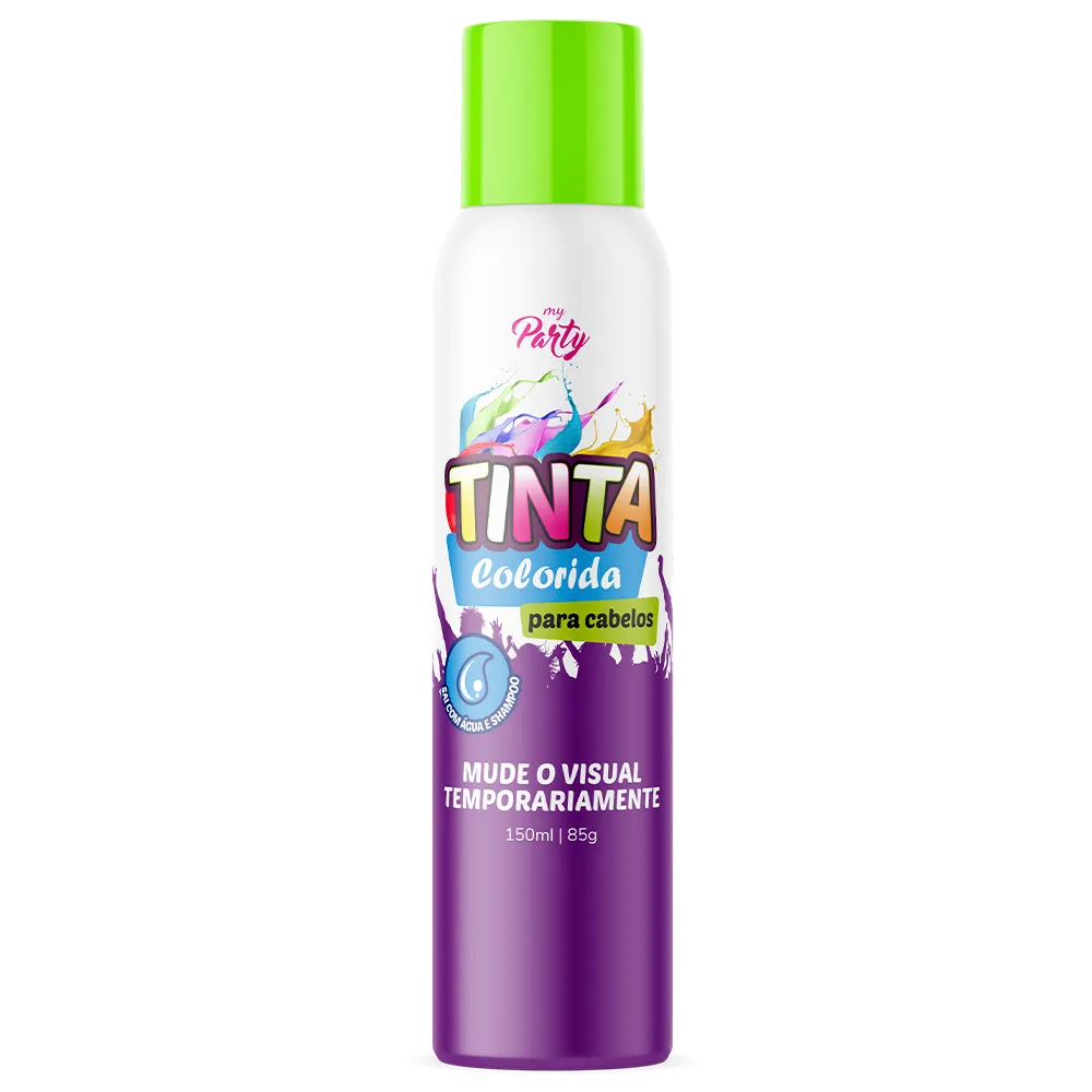 TINTA CAPILAR SPRAY MY PARTY VERDE NEON 150ML