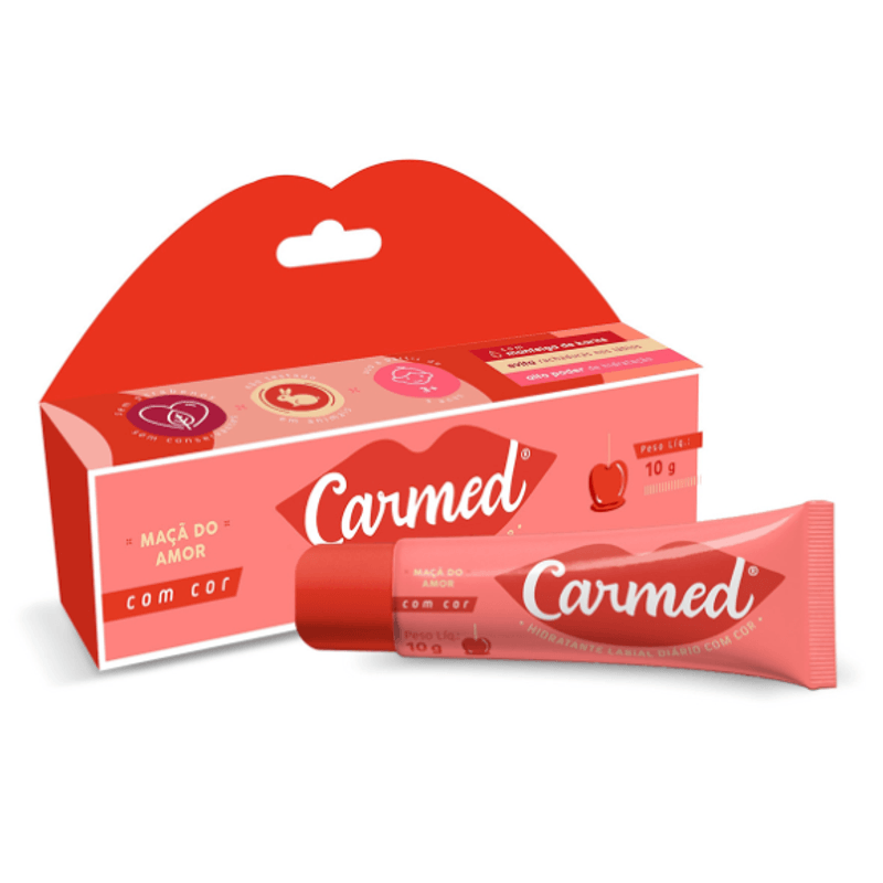 HIDRATANTE LABIAL CARMED MAÇÃ DO AMOR COM COR 10G