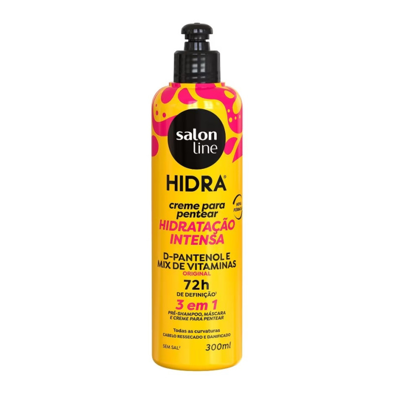 CREME PARA PENTEAR 3 EM 1 HIDRA D-PANTENOL SALON LINE 300ML