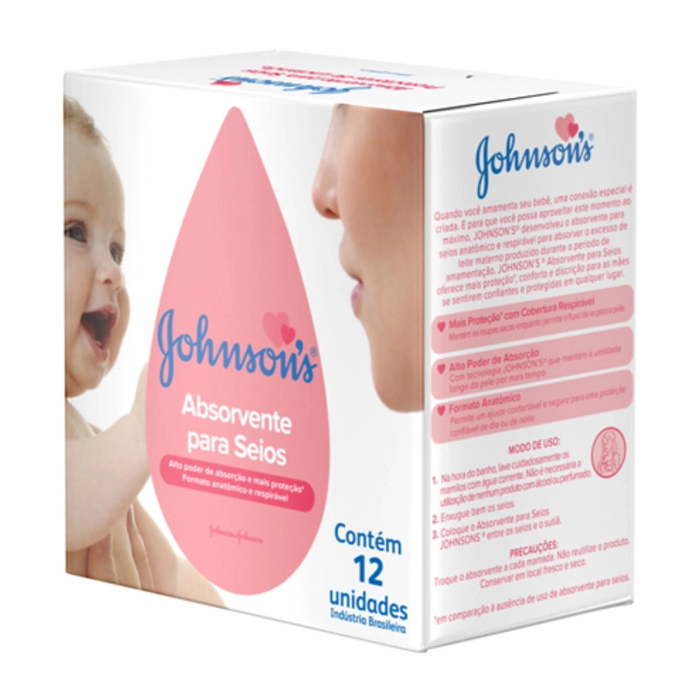 ABSORVENTE JOHNSONS PARA SEIOS 12 UNIDADES