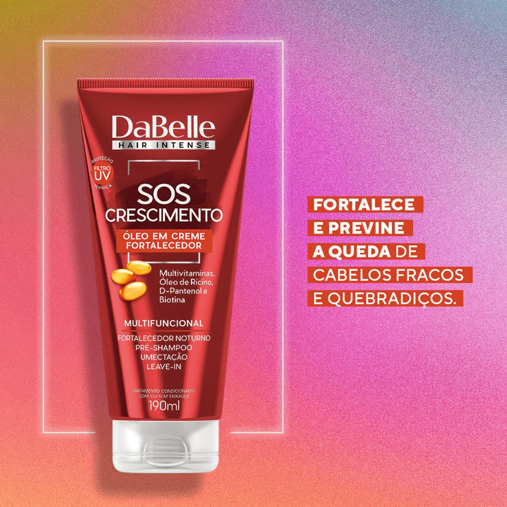 ÓLEO EM CREME DABELLE FORTALECEDOR SOS CRESCIMENTO MULTIFUNCIONAL 190ML