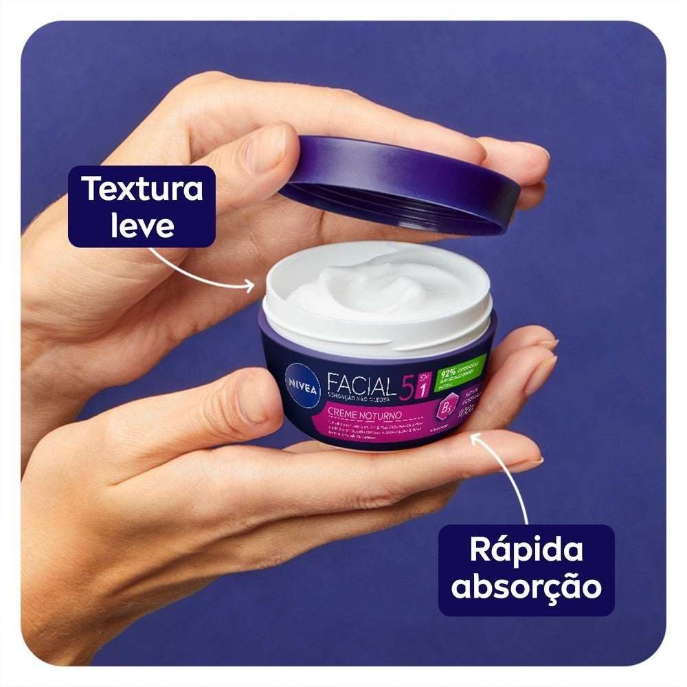 CREME FACIAL NIVEA NOTURNO 5 EM 1 100G
