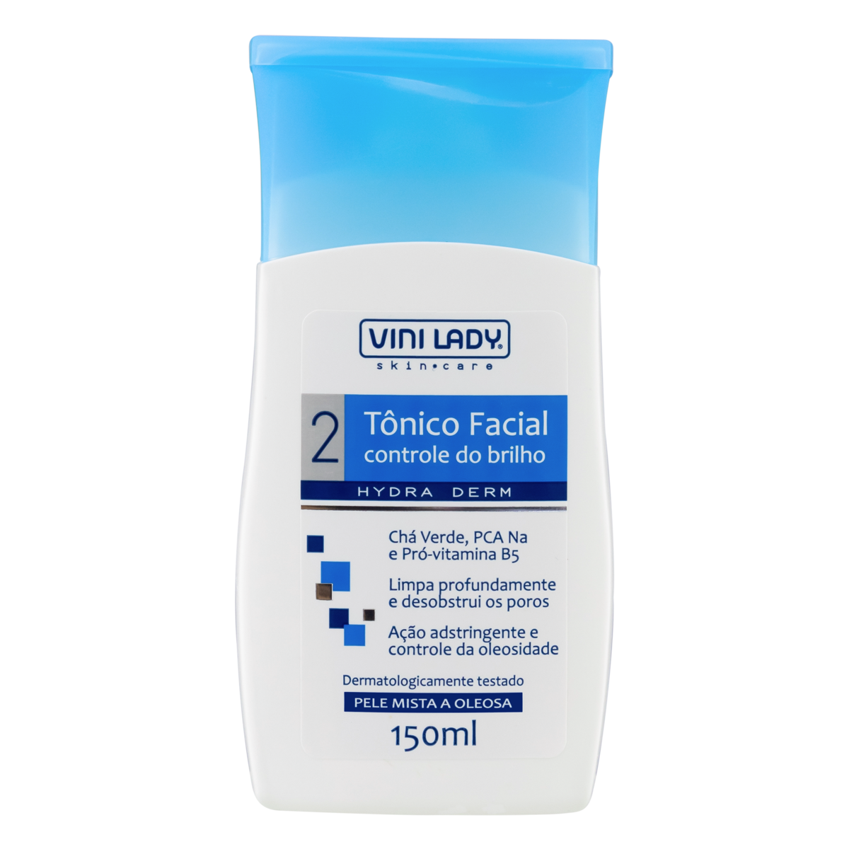 TÔNICO FACIAL VINI LADY CONTROLE DO BRILHO HIDRA DERM 150ML