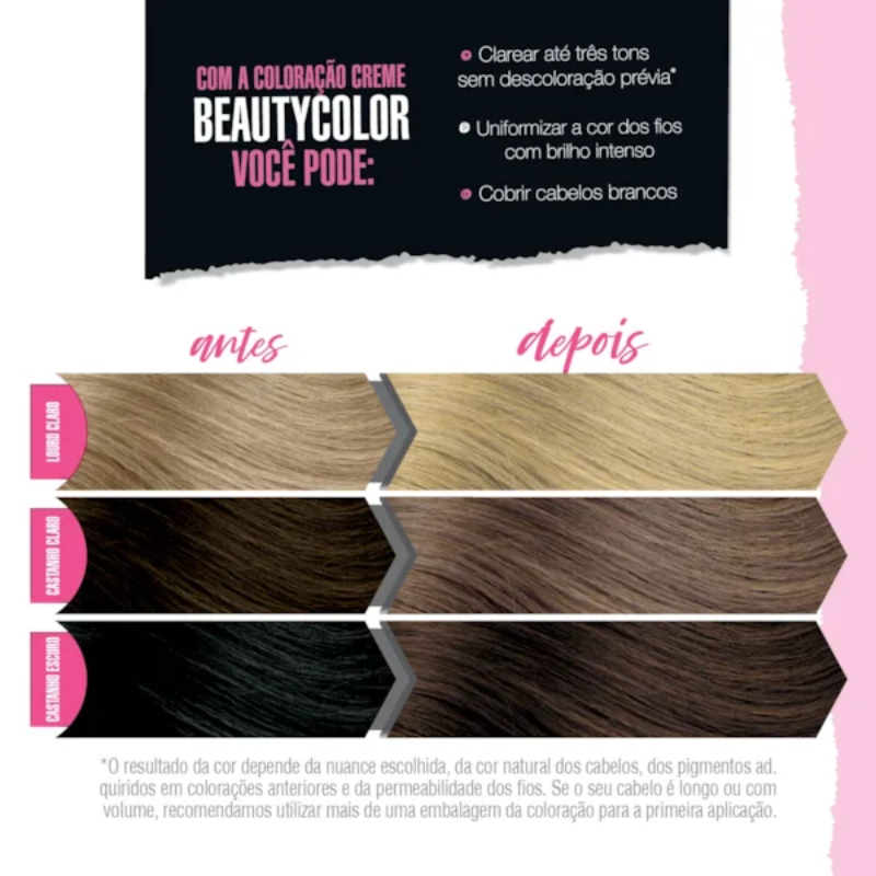KIT TINTA CAPILAR BEAUTYCOLOR 10.0 LOURO CLARÍSSIMO
