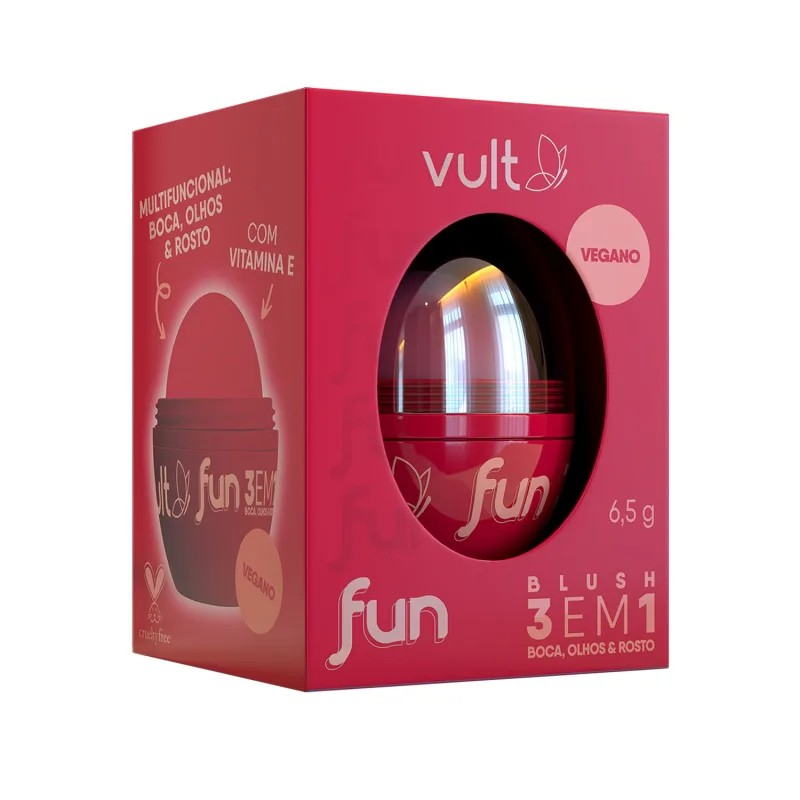 BLUSH VULT FUN 3 EM 1 CEREJA CORADINHA 6,5G
