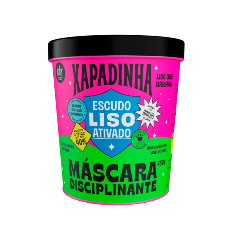 MÁSCARA CAPILAR LOLA DISCIPLINANTE XAPADINHA ESCUDO LISO ATIVADO 450G