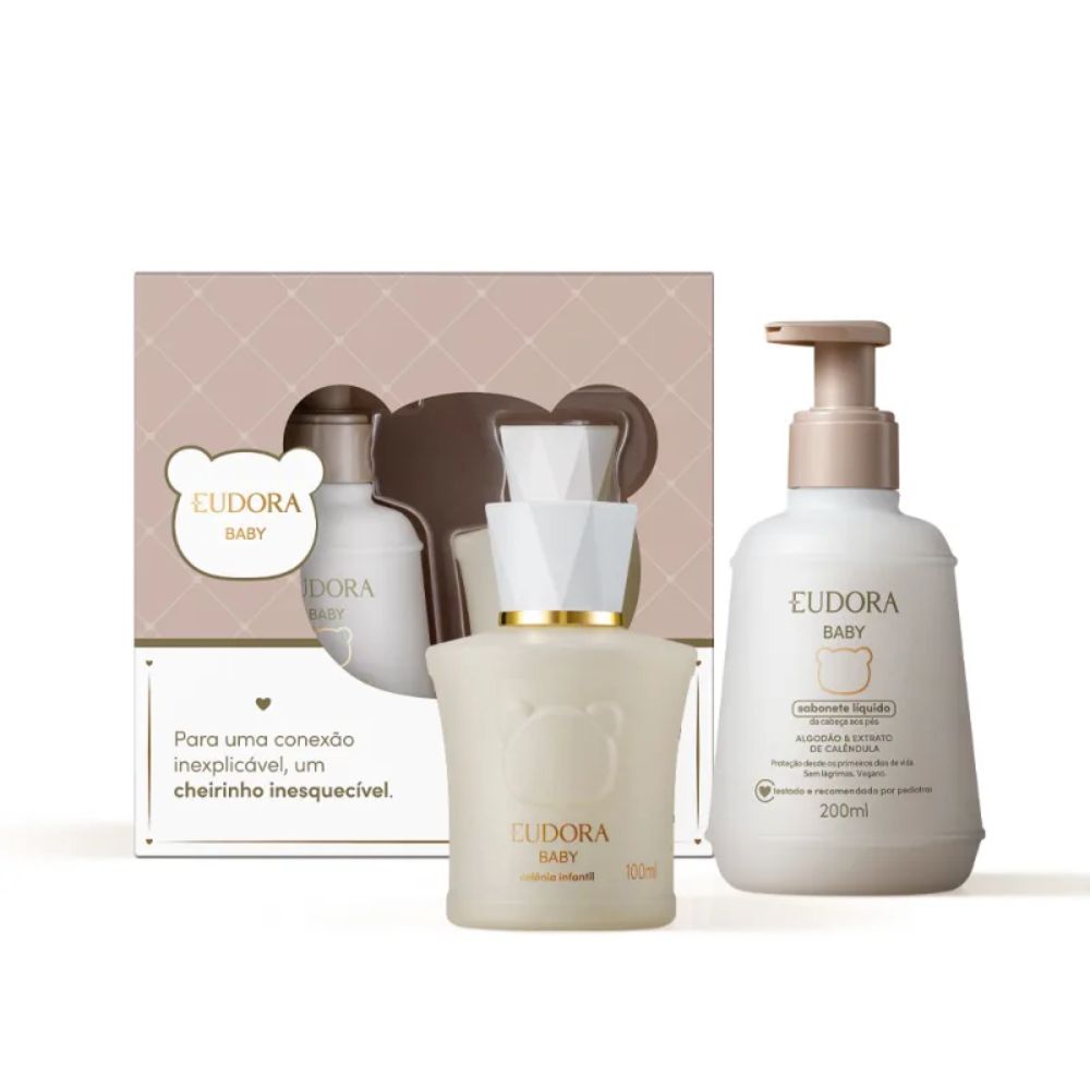 KIT EUDORA COLÔNIA 10ML +SABONETE LÍQUIDO 125ML MEU PRIMEIRO PRESENTE