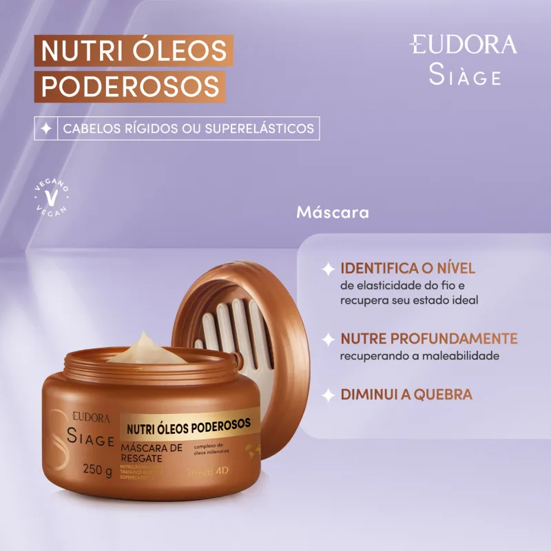 MÁSCARA CAPILAR SIÀGE NUTRI ÓLEOS PODEROSOS 250G