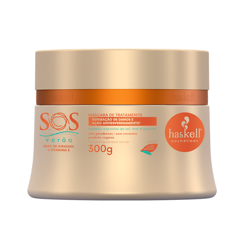MÁSCARA CAPILAR HASKELL DE TRATAMENTO SOS VERÃO 300G