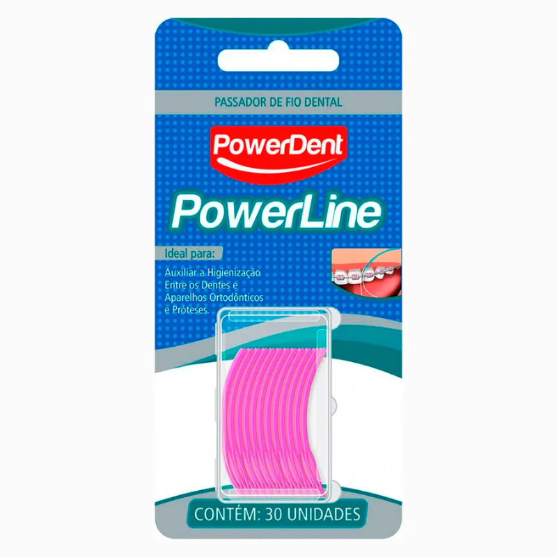 PASSADOR DE FIO DENTAL POWERDENT 30 UNIDADES