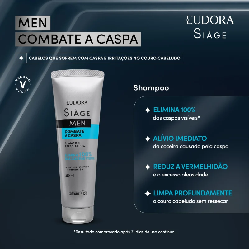 SHAMPOO SIÀGE MEN COMBATE À CASPA 250ML