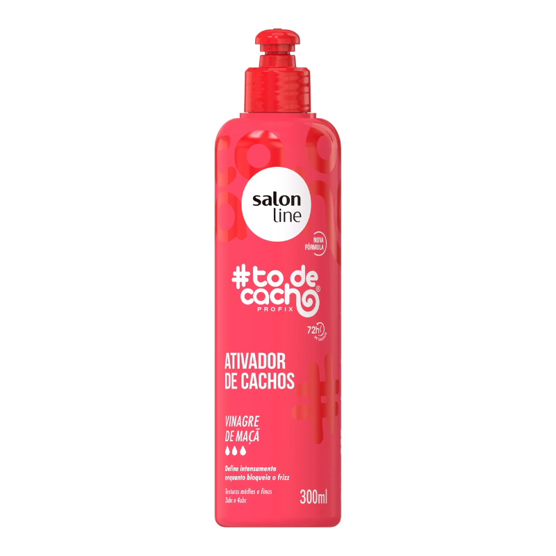 ATIVADOR DE CACHOS SALON LINE #TODECACHO VINAGRE DE MAÇÃ 300ML