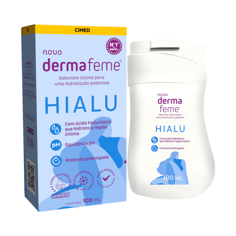 SABONETE LÍQUIDO ÍNTIMO DERMAFEME HIALU 100ML