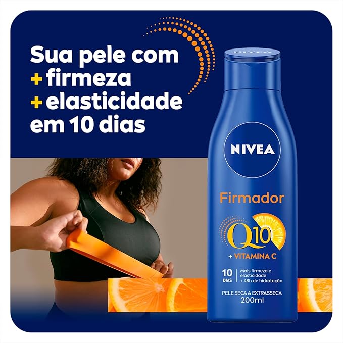 CREME HIDRATANTE NIVEA FIRMADOR Q10 + VITAMINA C PELE SECA A EXTRASECA 200ML