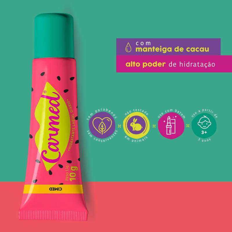 HIDRATANTE LABIAL CARMED MELANCIA INCOLOR 10G