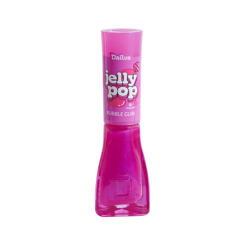 ESMALTE DAILUS JELLY POP BUBBLE GUM TOP COAT HOLOGRÁFICO 8ML