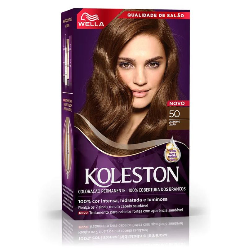 KIT TINTA CAPILAR KOLESTON CASTANHO CLARO 50