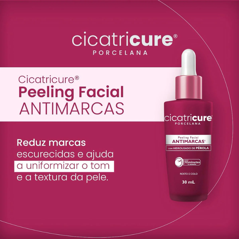 SÉRUM PEELING FACIAL CICATRICURE PORCELANA ANTIMARCAS 30ML