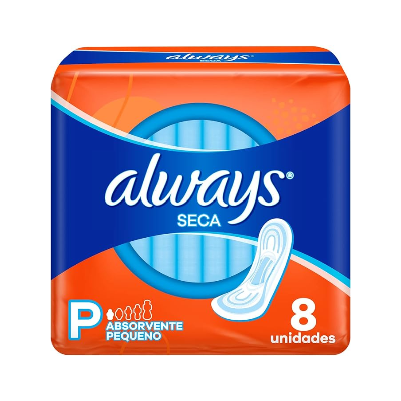 ABSORVENTE ALWAYS SUPER PROTEÇÃO SECA SEM ABAS 8UN