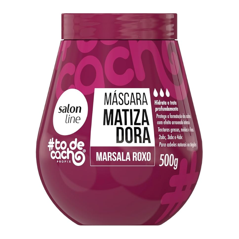 MÁSCARA CAPILAR MATIZADORA SALON LINE MARSALA ROXO 500G